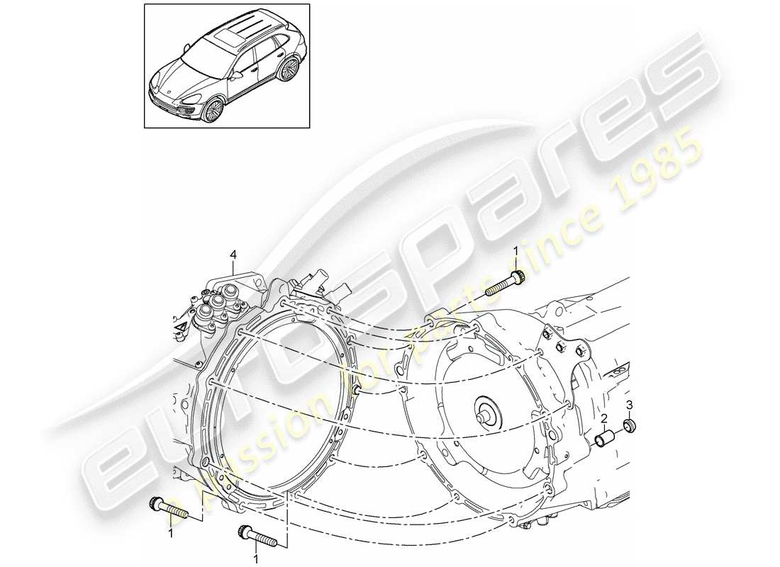 a part diagram from the porsche cayenne parts catalogue