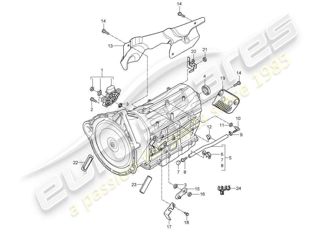 a part diagram from the porsche cayenne parts catalogue