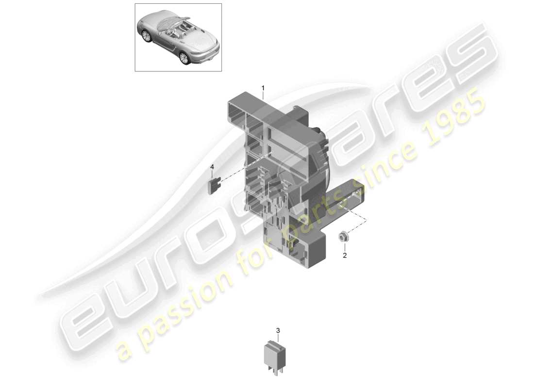 VIEW PARTS DIAGRAMS FROM THE PORSCHE BOXSTER PARTS CATALOGUE a part diagram from the porsche boxster parts catalogue