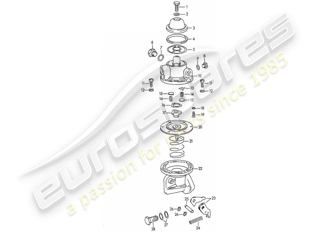 a part diagram from the porsche 356 parts catalogue