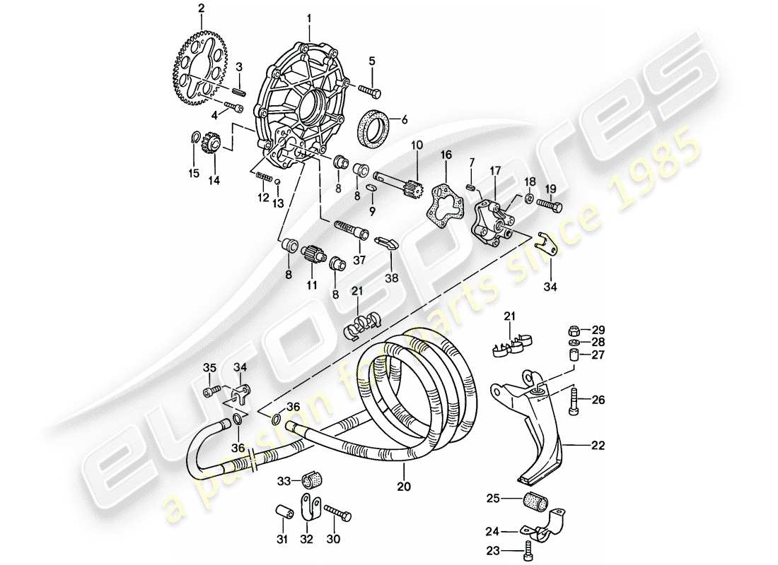 a part diagram from the porsche 944 parts catalogue