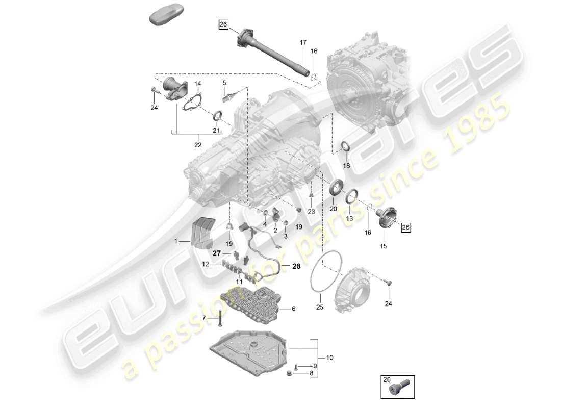 a part diagram from the porsche boxster parts catalogue