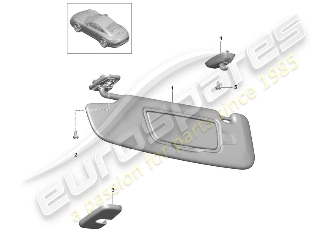 a part diagram from the porsche 991 parts catalogue