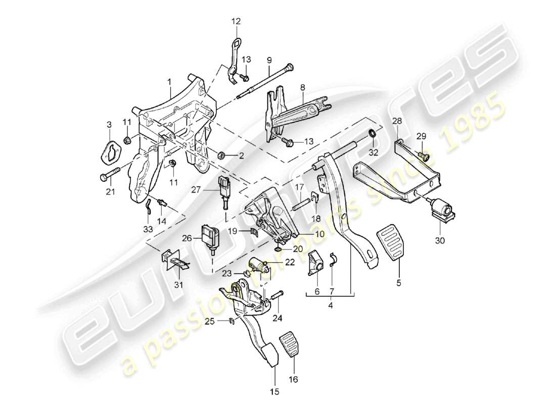 VIEW PARTS DIAGRAMS FROM THE PORSCHE CAYENNE PARTS CATALOGUE a part diagram from the porsche cayenne parts catalogue
