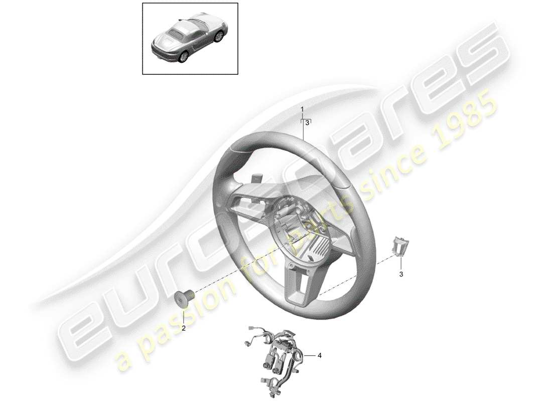 a part diagram from the porsche boxster parts catalogue