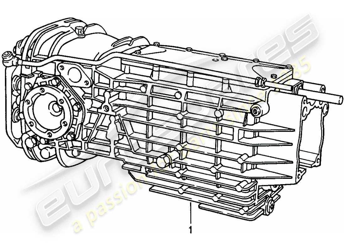 a part diagram from the porsche 1965 (refurbished and exchange catalogue) parts catalogue