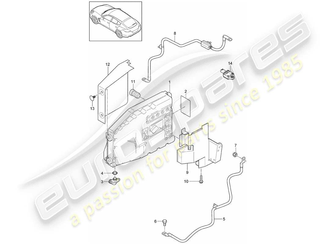 VIEW PARTS DIAGRAMS FROM THE PORSCHE PANAMERA PARTS CATALOGUE a part diagram from the porsche panamera parts catalogue