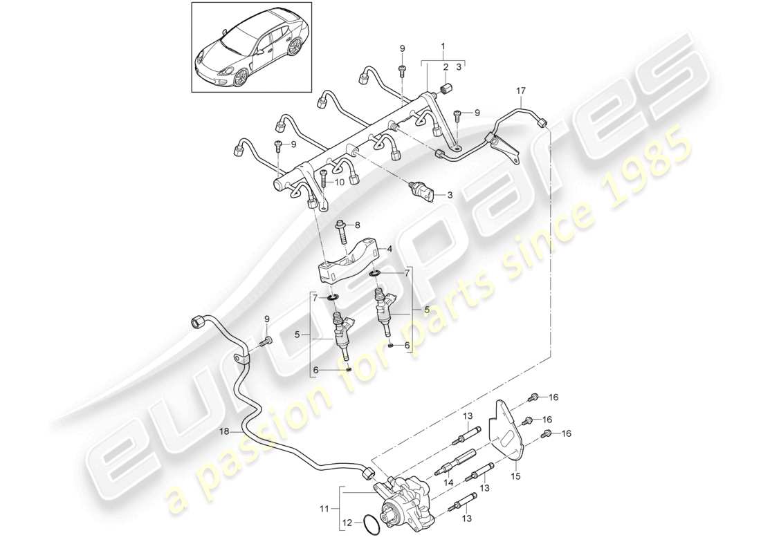 VIEW PARTS DIAGRAMS FROM THE PORSCHE PANAMERA PARTS CATALOGUE a part diagram from the porsche panamera parts catalogue