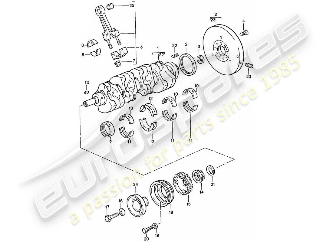 a part diagram from the porsche 944 parts catalogue