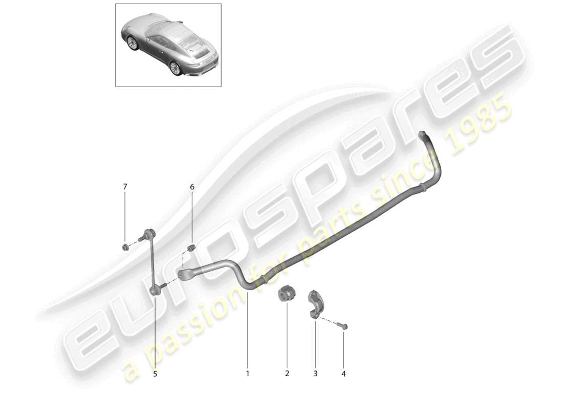 VIEW PARTS DIAGRAMS FROM THE PORSCHE 991 PARTS CATALOGUE a part diagram from the porsche 991 parts catalogue