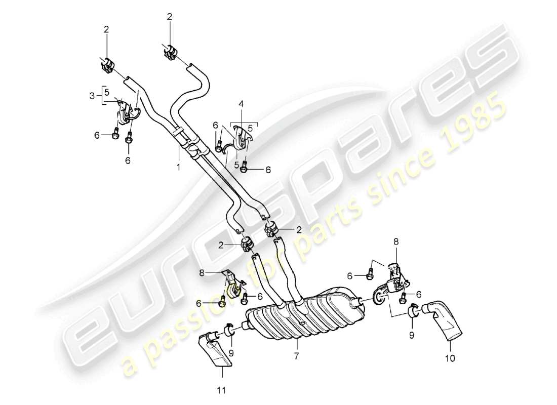 a part diagram from the porsche cayenne parts catalogue