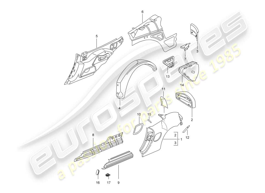VIEW PARTS DIAGRAMS FROM THE PORSCHE BOXSTER PARTS CATALOGUE a part diagram from the porsche boxster parts catalogue