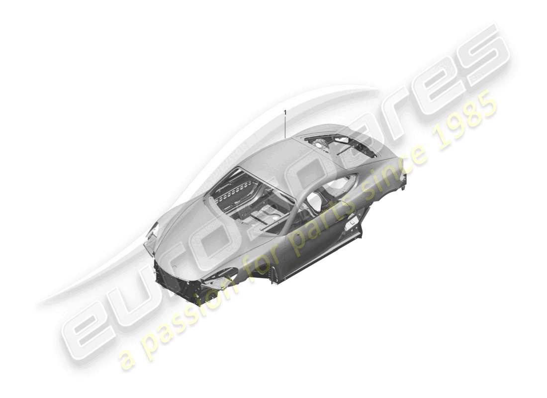 a part diagram from the porsche 2019 (718 cayman) parts catalogue