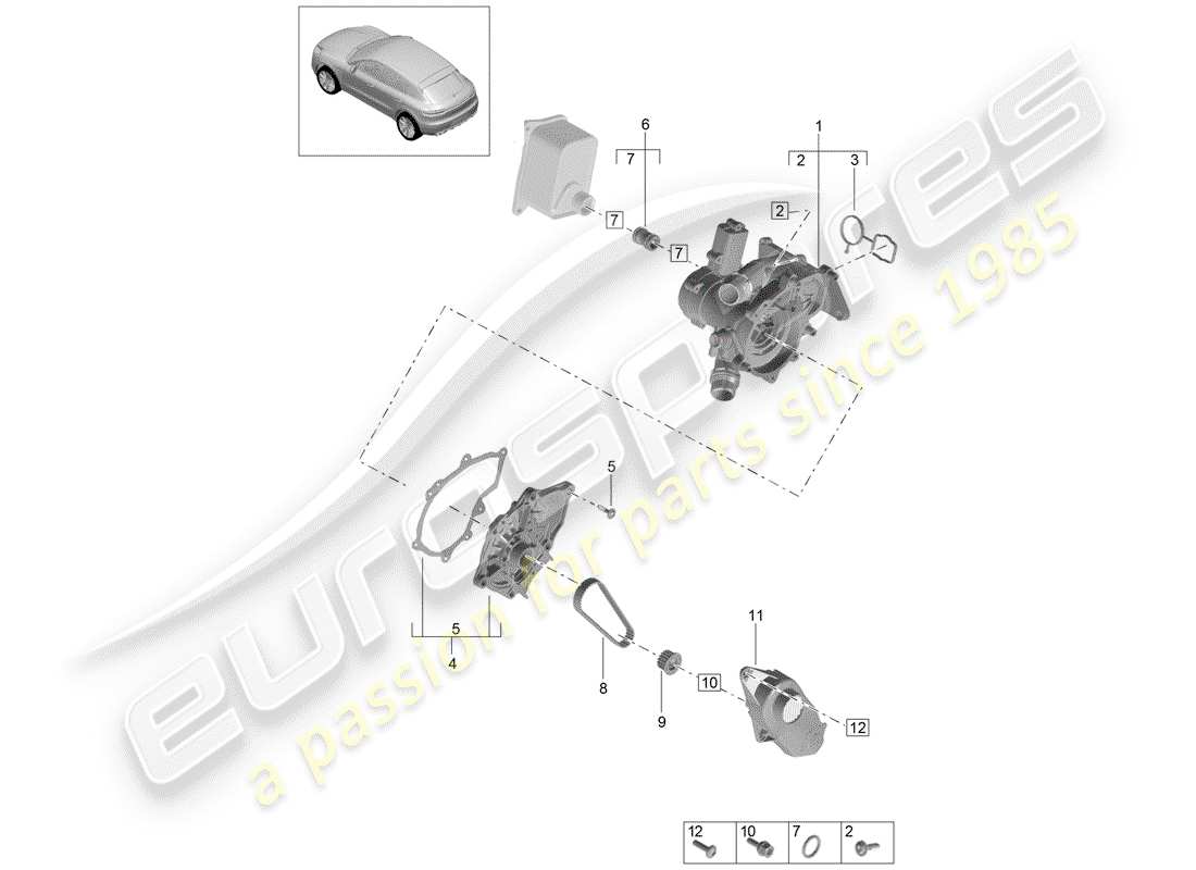 part diagram containing part number pac121043a