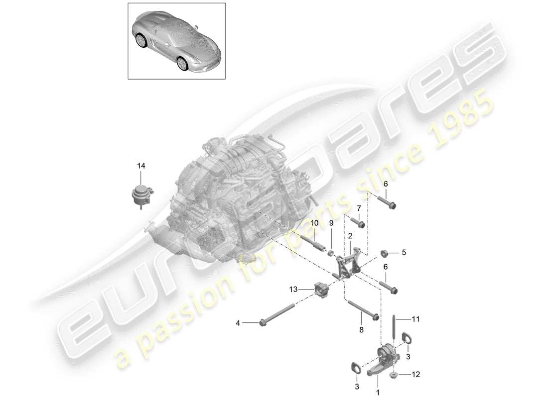 a part diagram from the porsche boxster parts catalogue