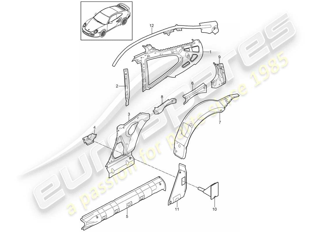 a part diagram from the porsche 997 parts catalogue