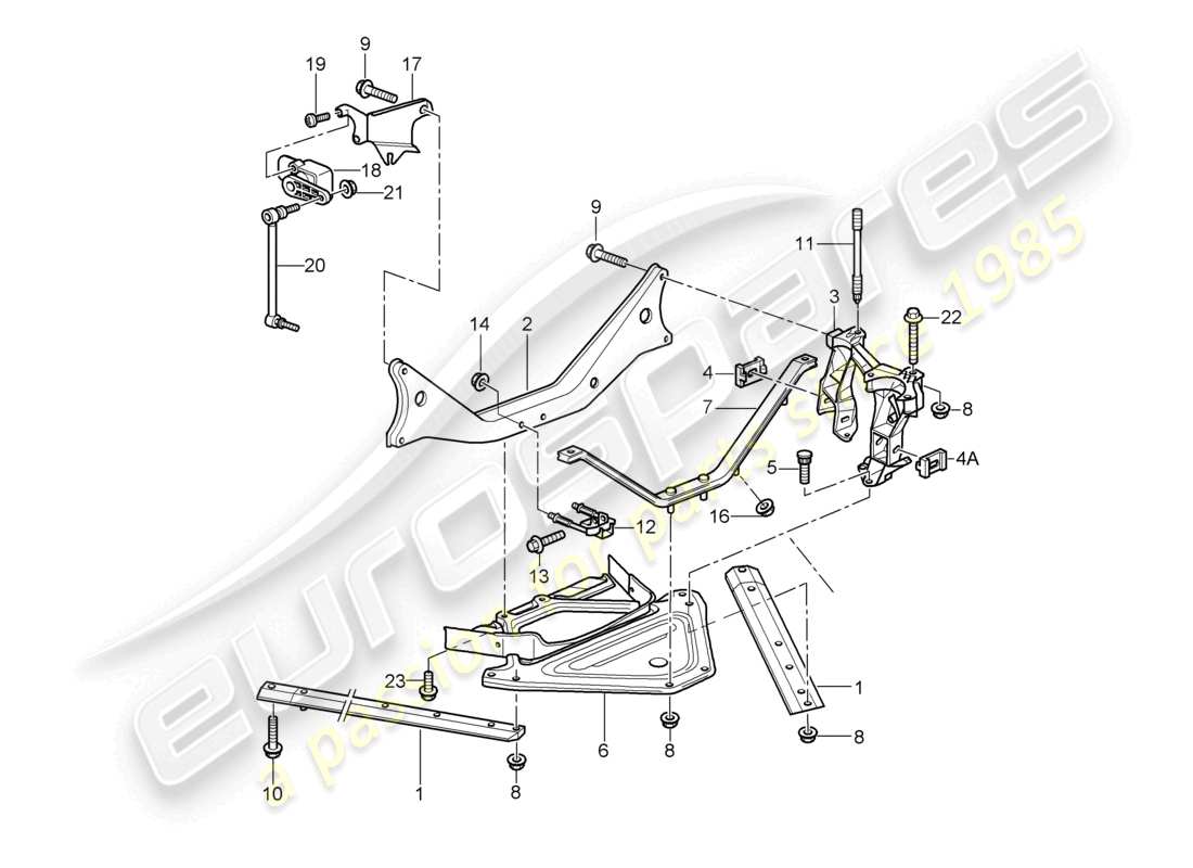 VIEW PARTS DIAGRAMS FROM THE PORSCHE CAYMAN PARTS CATALOGUE a part diagram from the porsche cayman parts catalogue