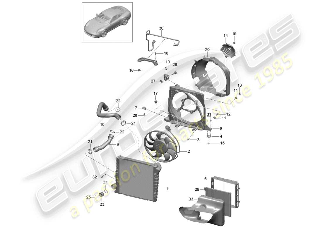 VIEW PARTS DIAGRAMS FROM THE PORSCHE 991 PARTS CATALOGUE a part diagram from the porsche 991 parts catalogue