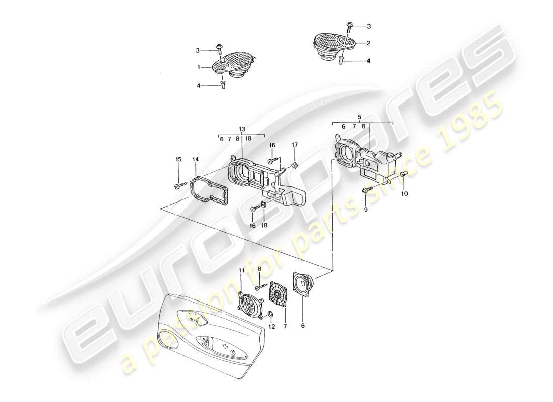 a part diagram from the porsche 1998 (986 boxster) parts catalogue