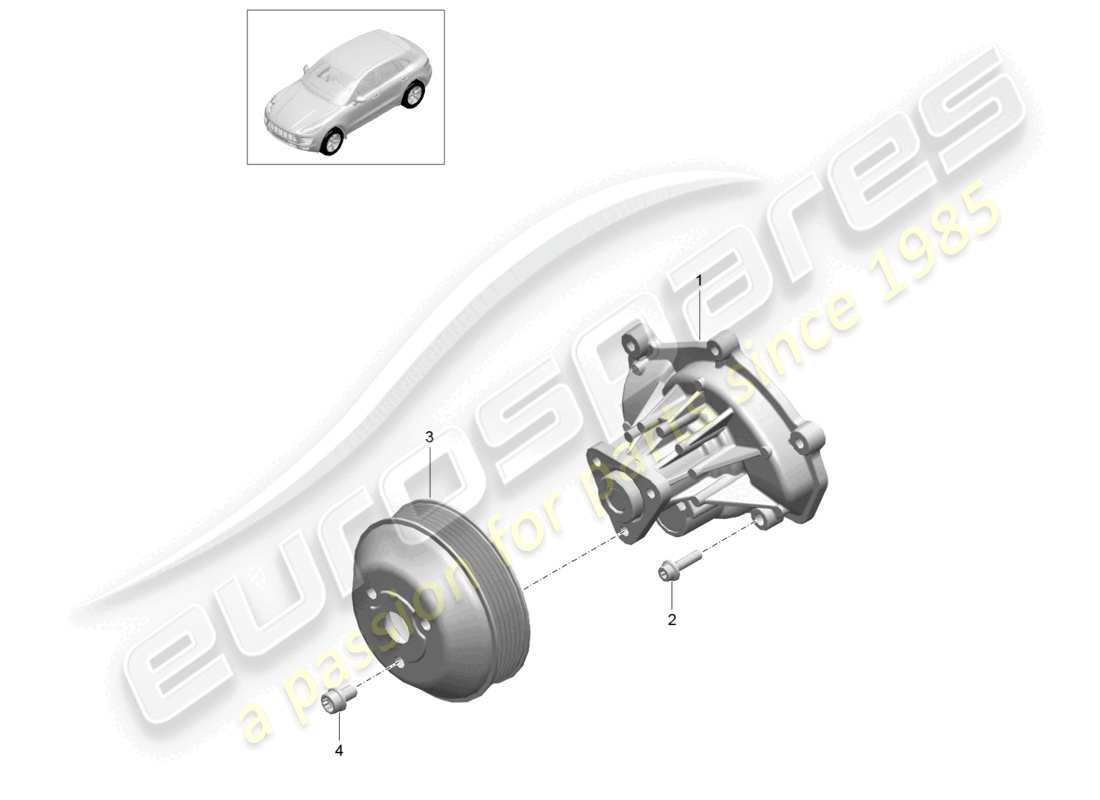 VIEW PARTS DIAGRAMS FROM THE PORSCHE MACAN PARTS CATALOGUE a part diagram from the porsche macan parts catalogue