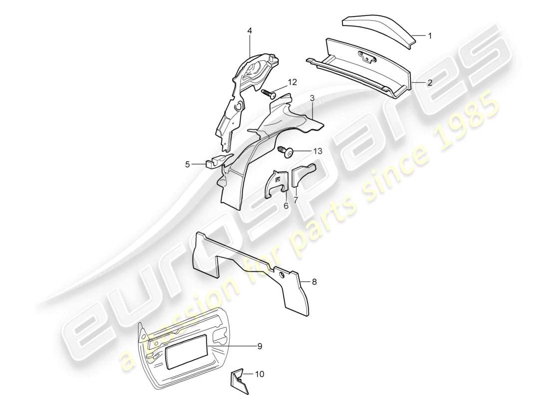 a part diagram from the porsche boxster parts catalogue