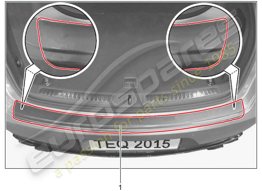 a part diagram from the porsche 2015 (tequipment macan) parts catalogue