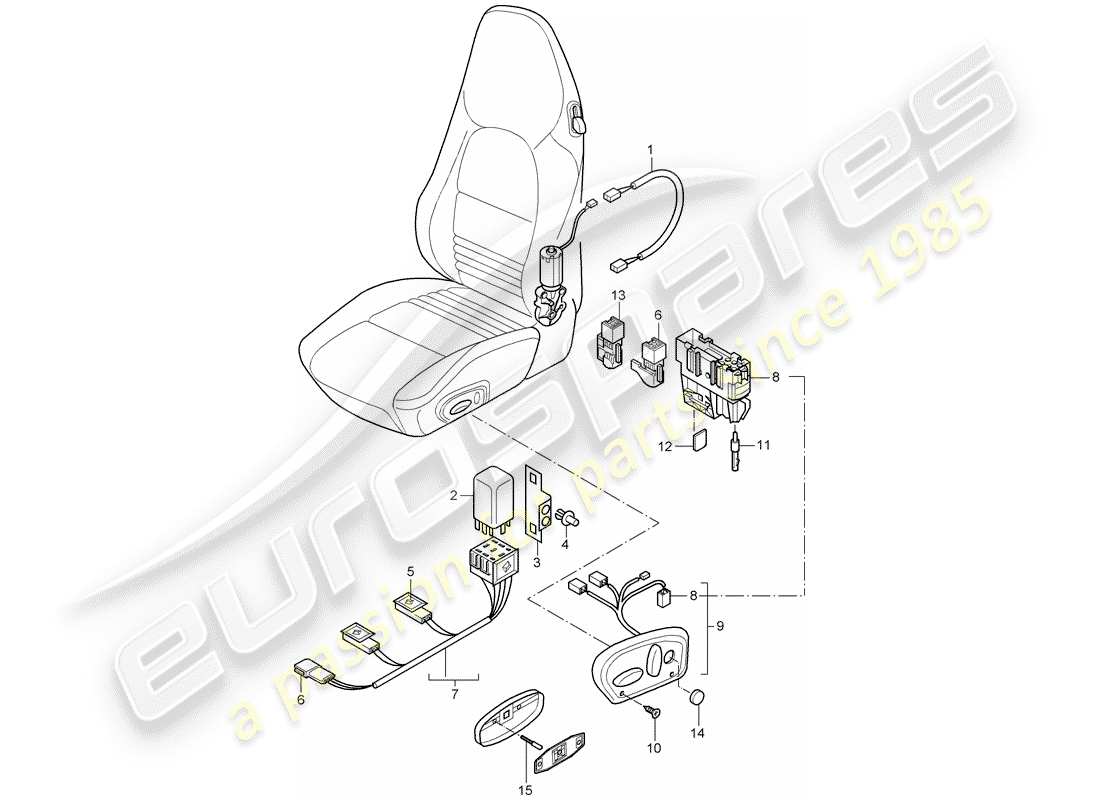 VIEW PARTS DIAGRAMS FROM THE PORSCHE 996 PARTS CATALOGUE a part diagram from the porsche 996 parts catalogue