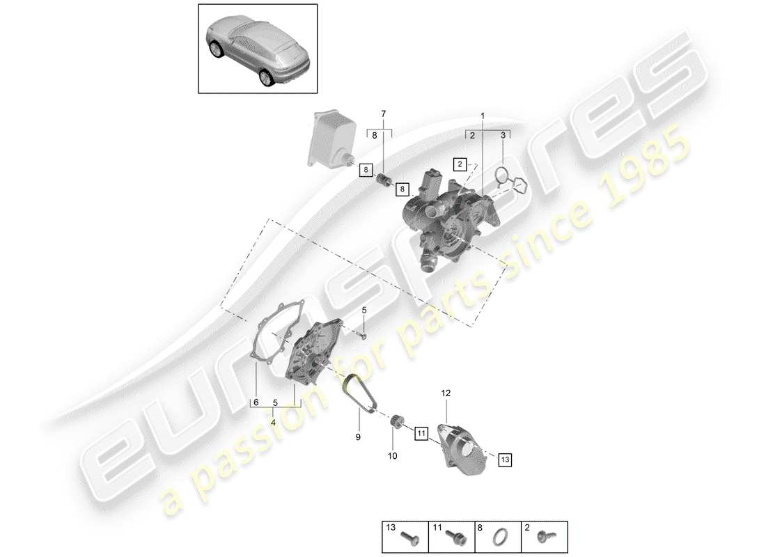 part diagram containing part number pac121605