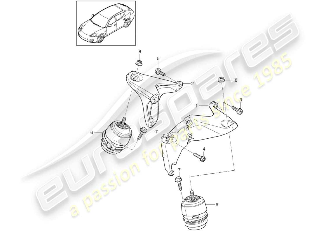 a part diagram from the porsche panamera parts catalogue