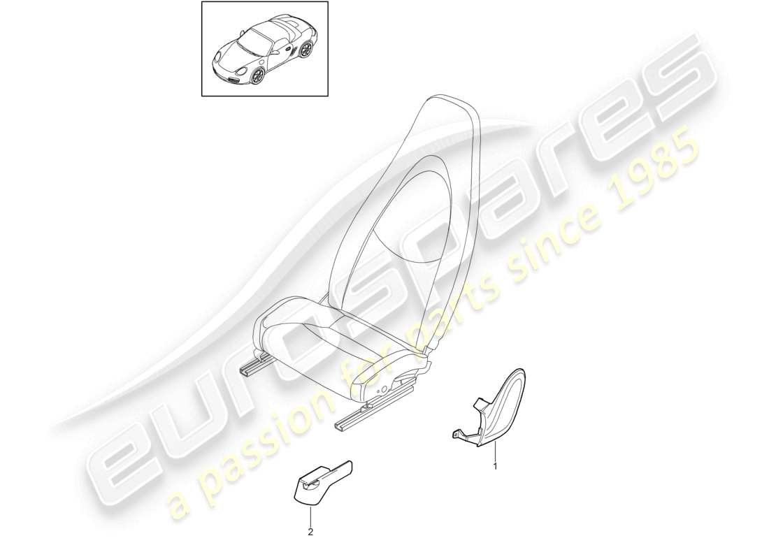 a part diagram from the porsche boxster parts catalogue
