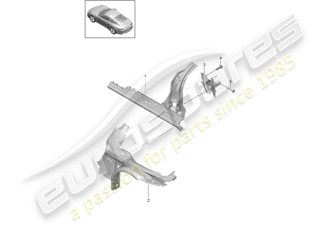 a part diagram from the porsche 991 parts catalogue