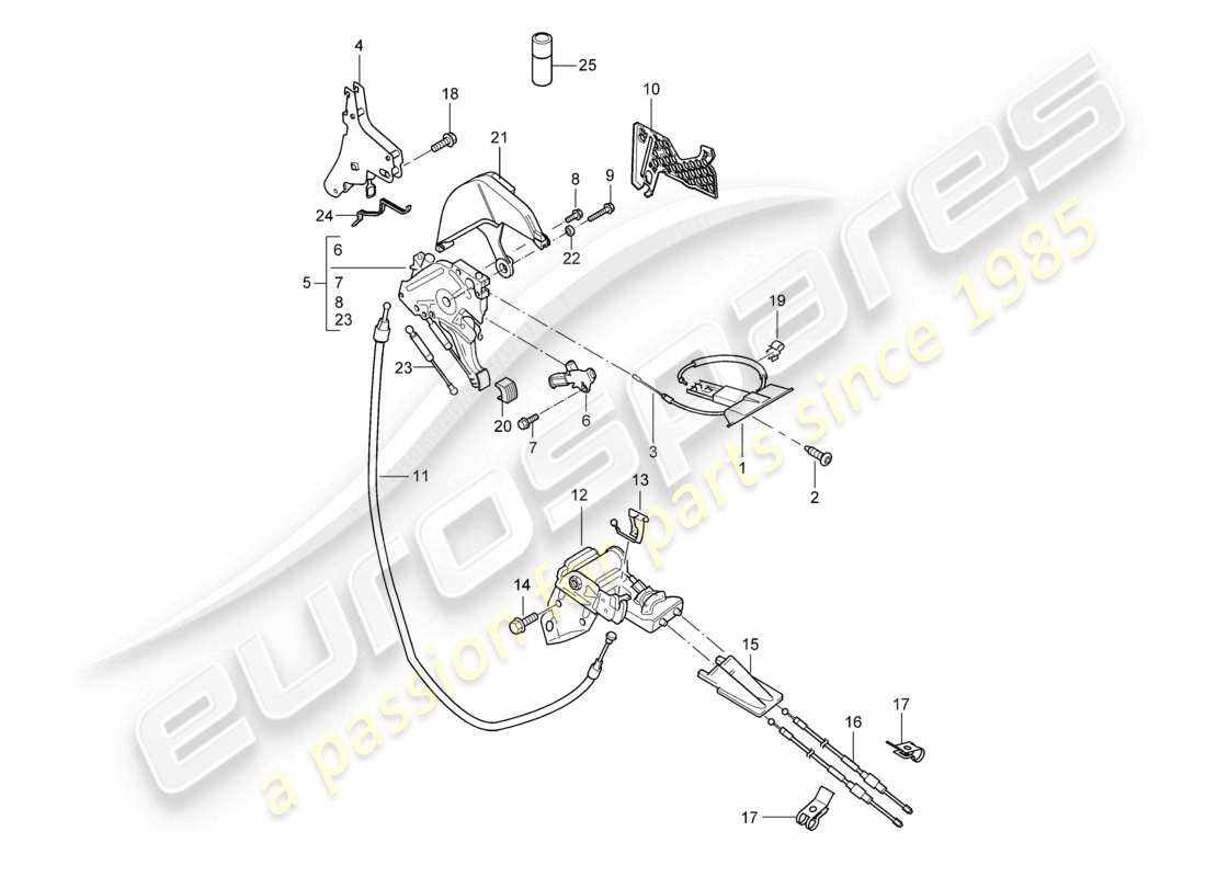 a part diagram from the porsche 2006 (cayenne e1 9pa) parts catalogue