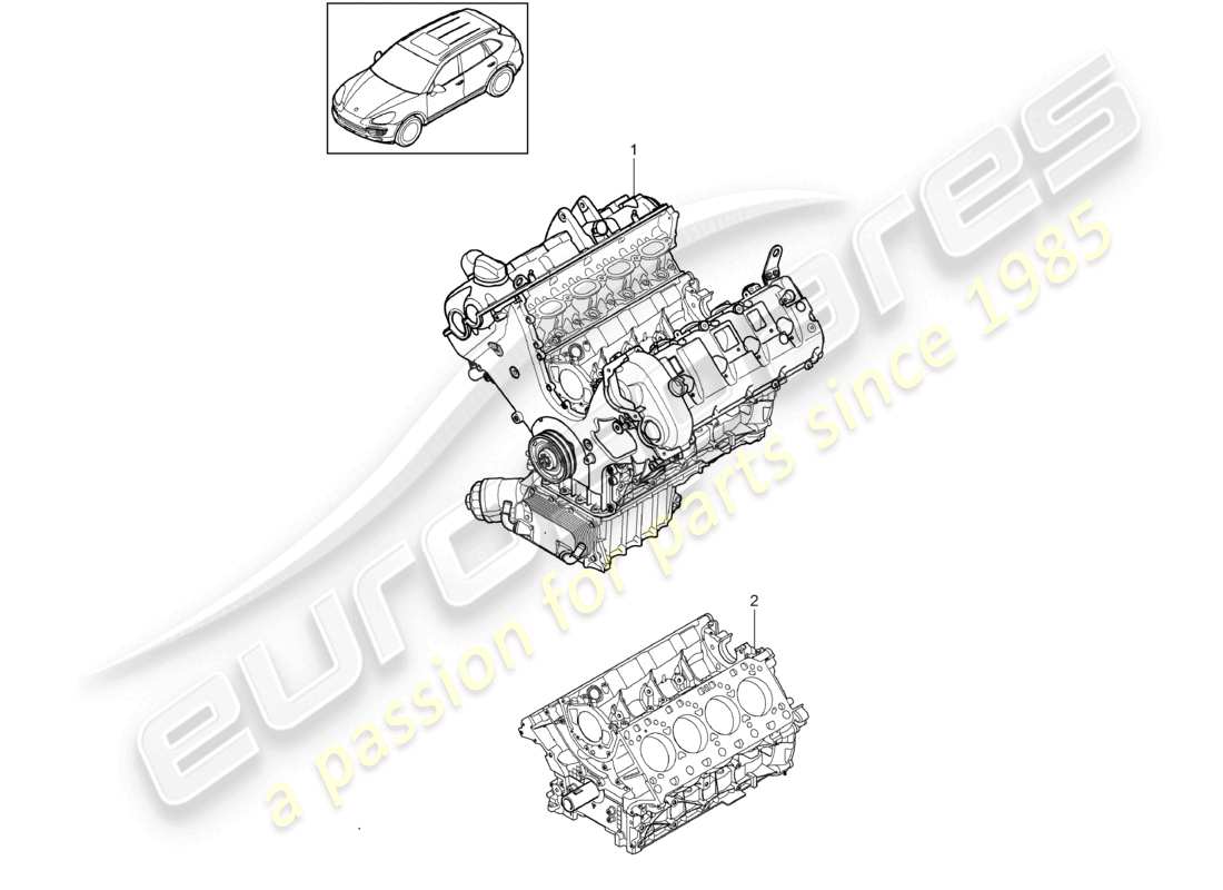 VIEW PARTS DIAGRAMS FROM THE PORSCHE CAYENNE PARTS CATALOGUE a part diagram from the porsche cayenne parts catalogue