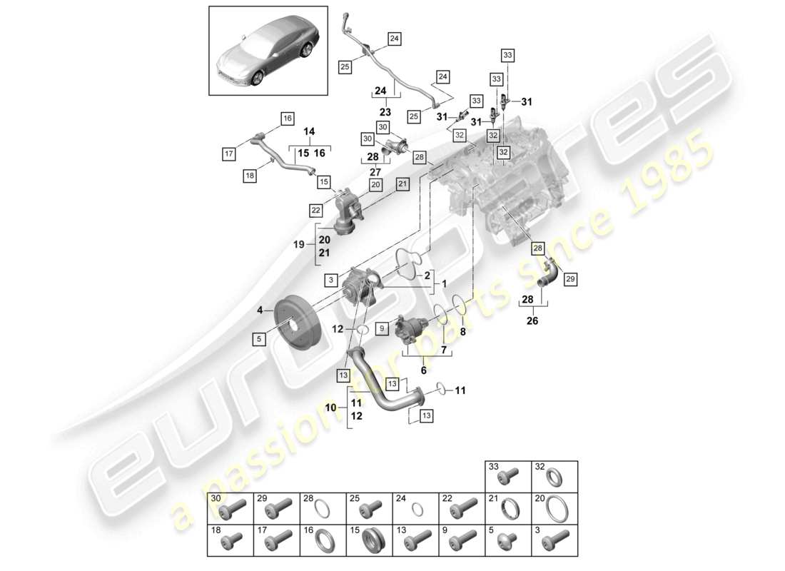 a part diagram from the porsche panamera parts catalogue