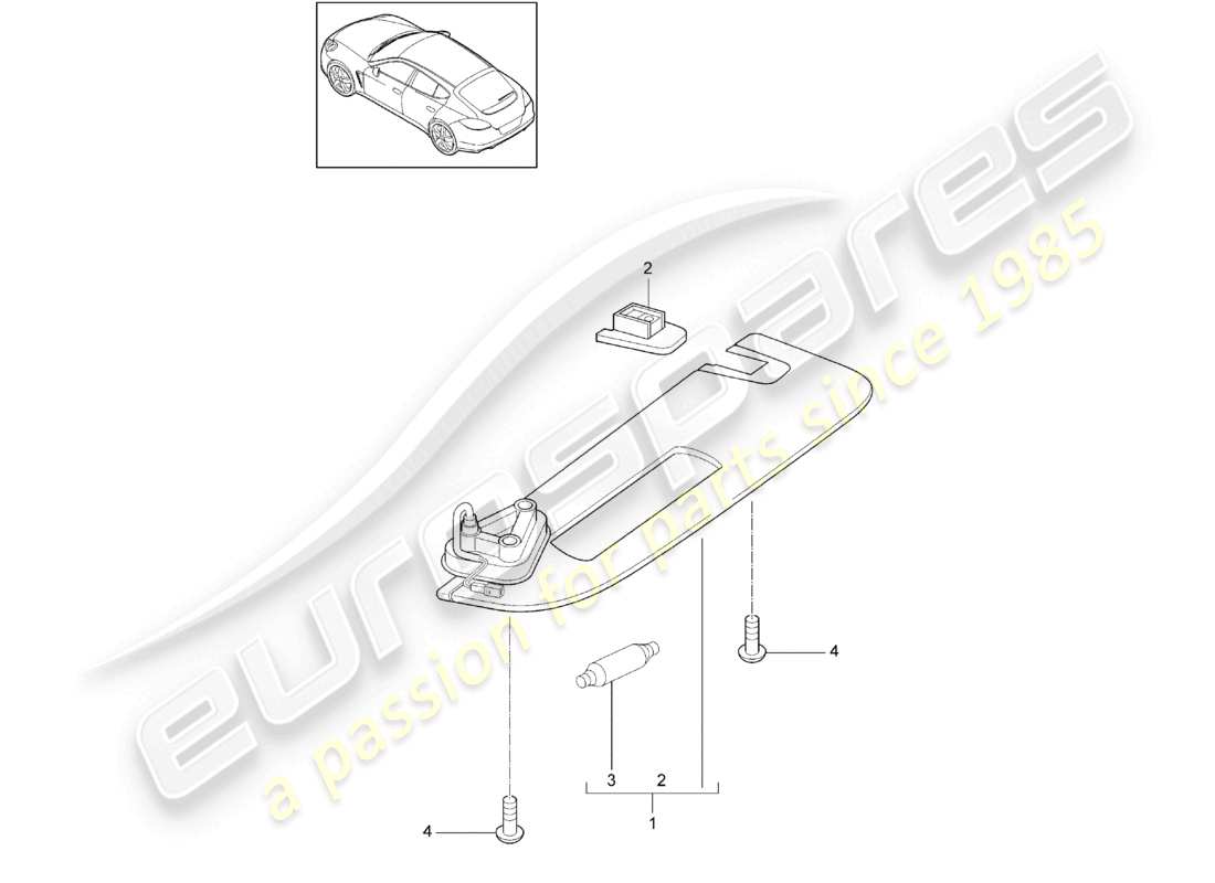 a part diagram from the porsche panamera parts catalogue