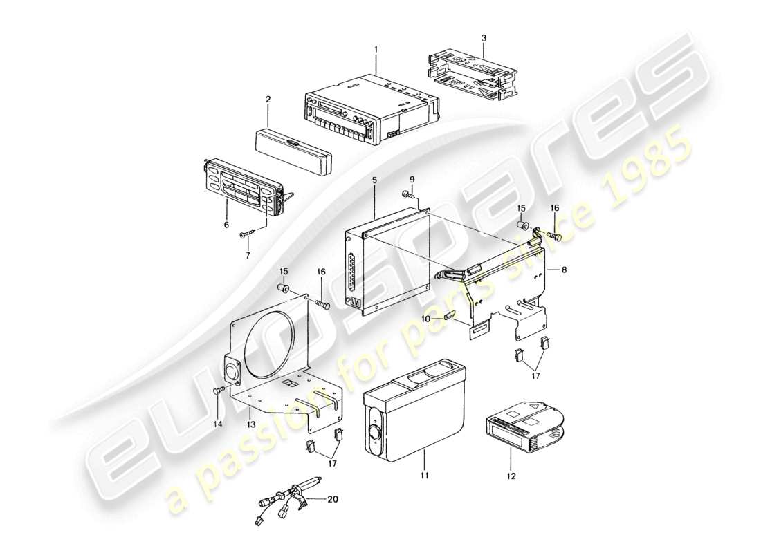 a part diagram from the porsche 1997 (986 boxster) parts catalogue