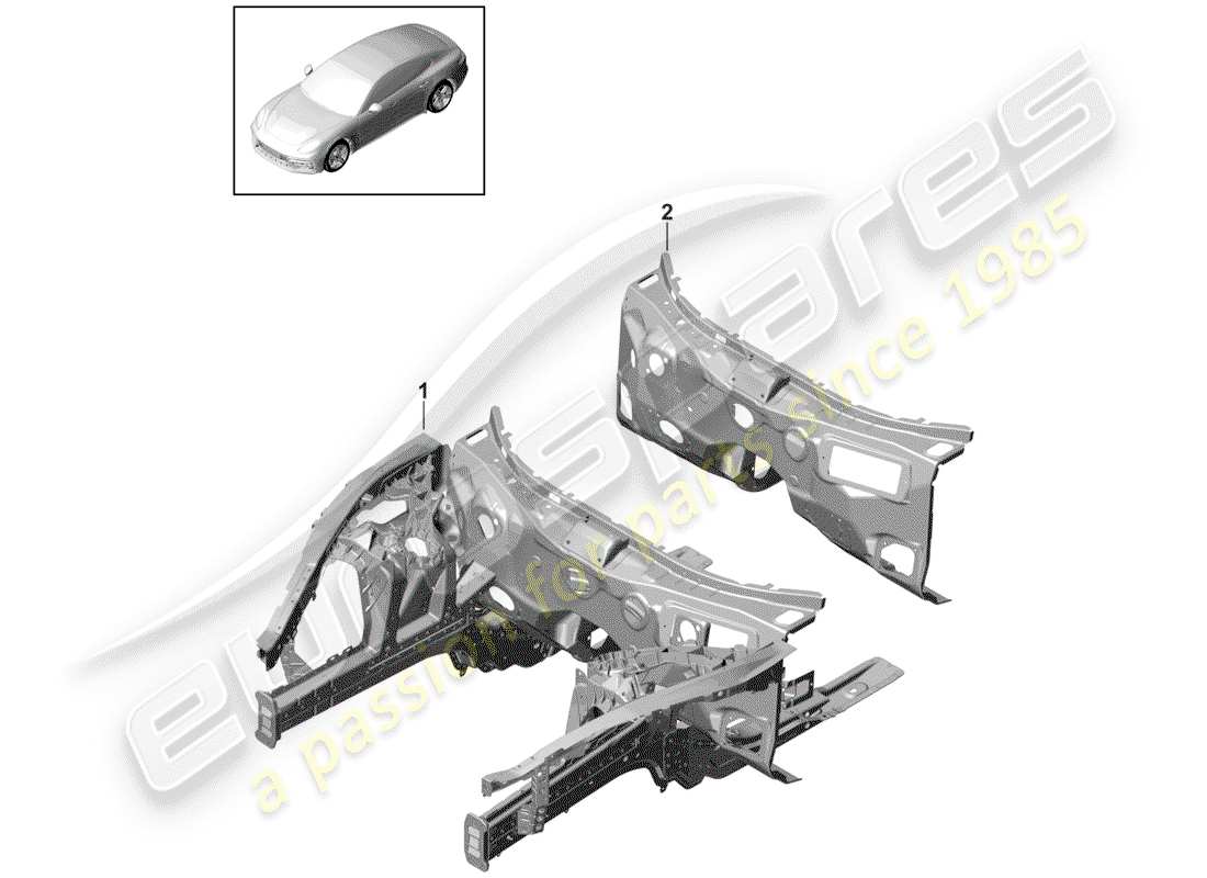 VIEW PARTS DIAGRAMS FROM THE PORSCHE PANAMERA PARTS CATALOGUE a part diagram from the porsche panamera parts catalogue