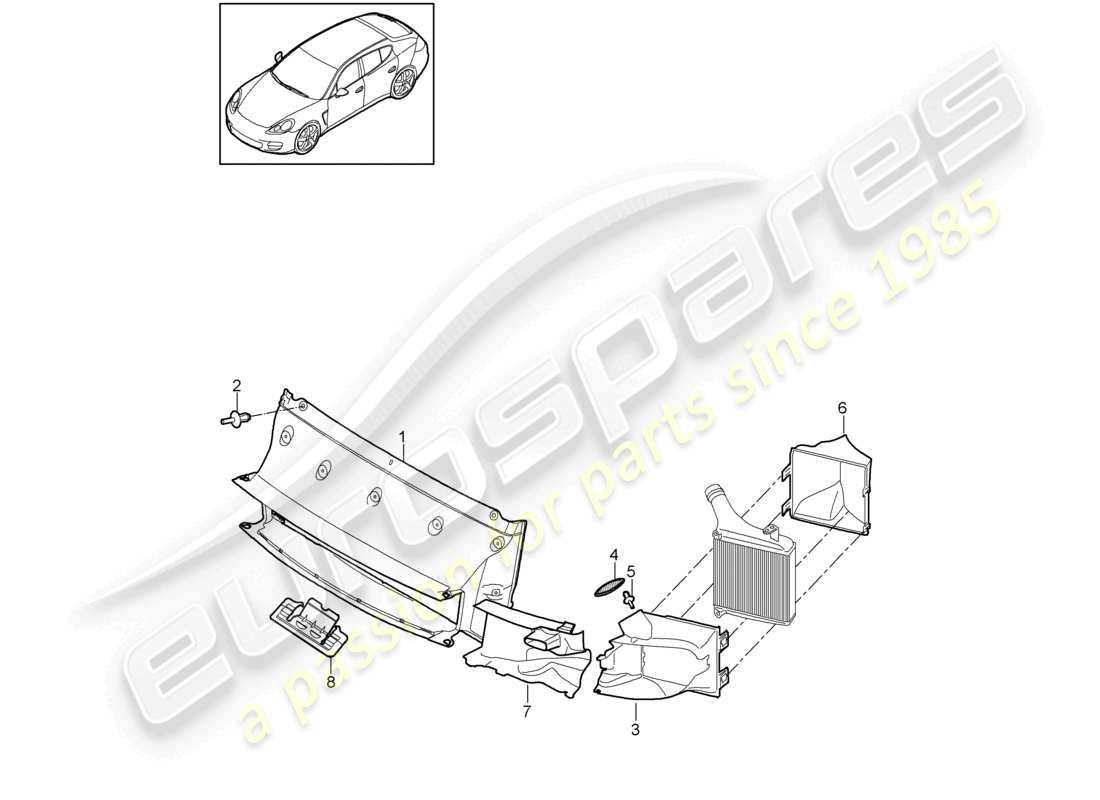 a part diagram from the porsche panamera parts catalogue