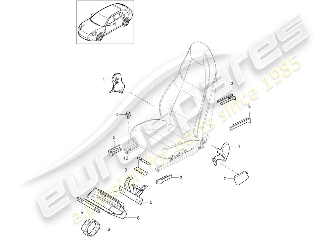 a part diagram from the porsche panamera parts catalogue
