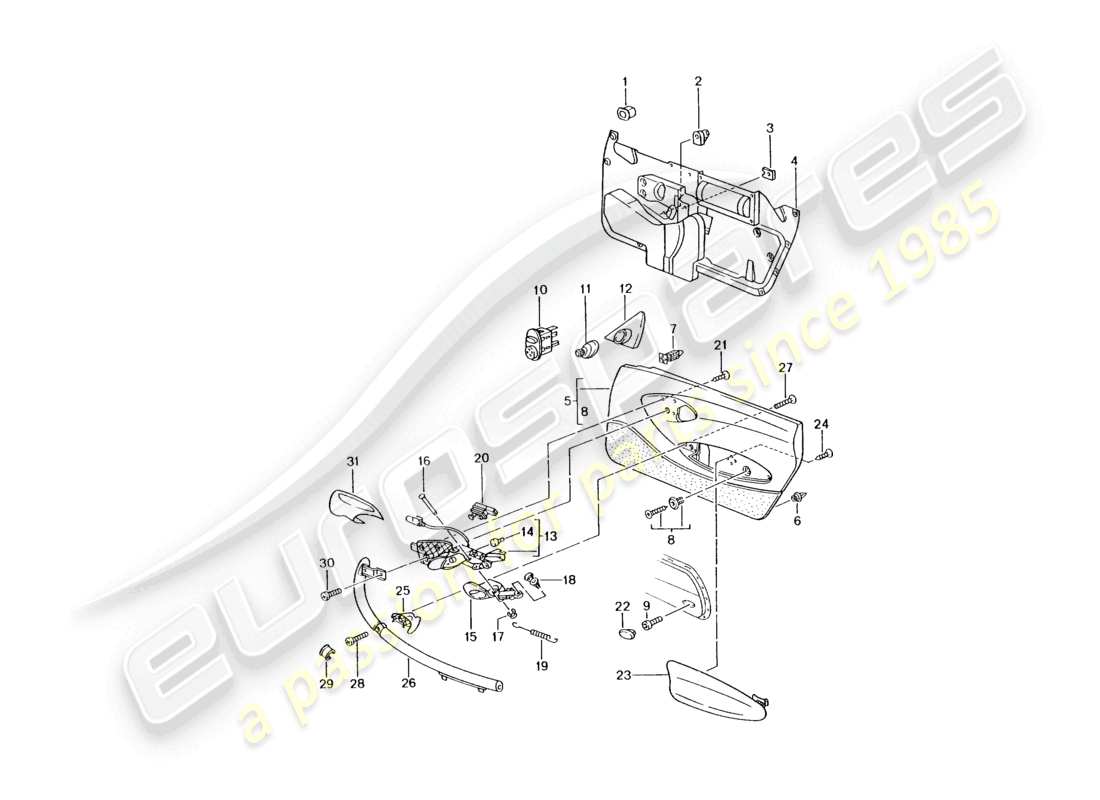 a part diagram from the porsche boxster parts catalogue