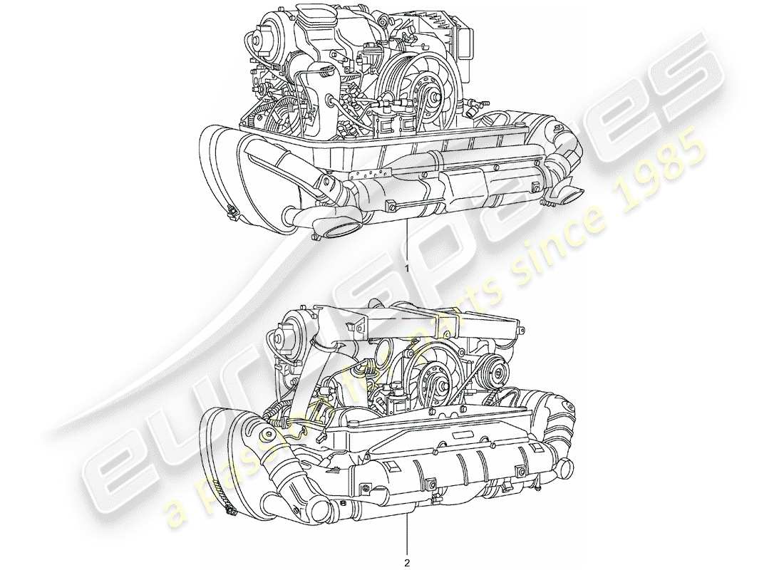 a part diagram from the porsche 2003 (refurbished and exchange catalogue) parts catalogue