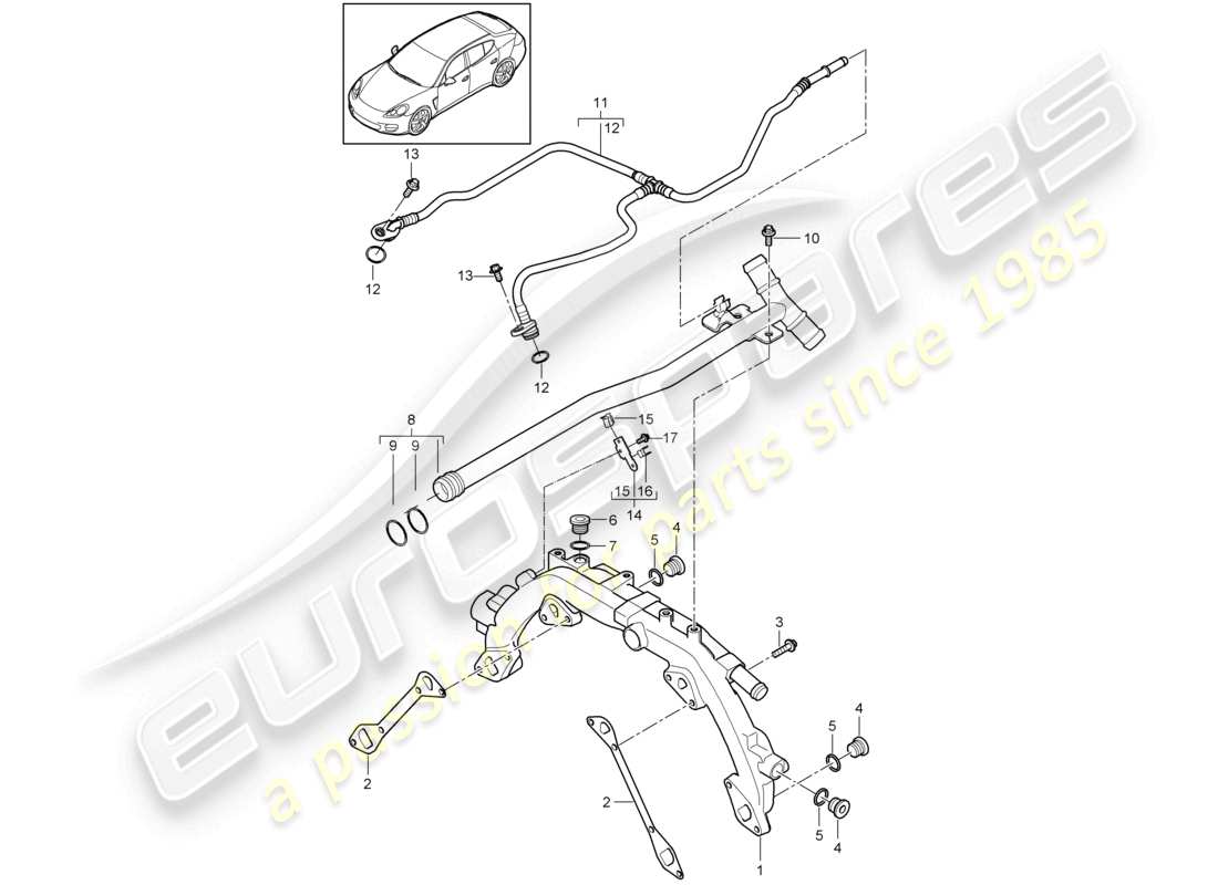 VIEW PARTS DIAGRAMS FROM THE PORSCHE PANAMERA PARTS CATALOGUE a part diagram from the porsche panamera parts catalogue