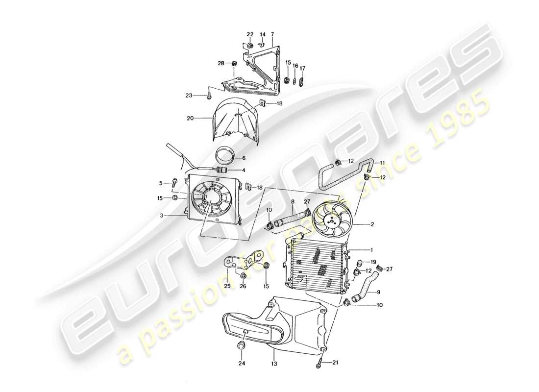 a part diagram from the porsche boxster parts catalogue