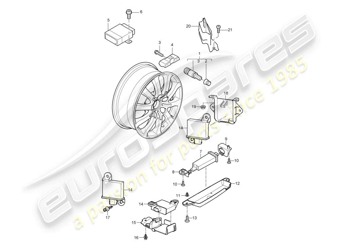 VIEW PARTS DIAGRAMS FROM THE PORSCHE CAYENNE PARTS CATALOGUE a part diagram from the porsche cayenne parts catalogue