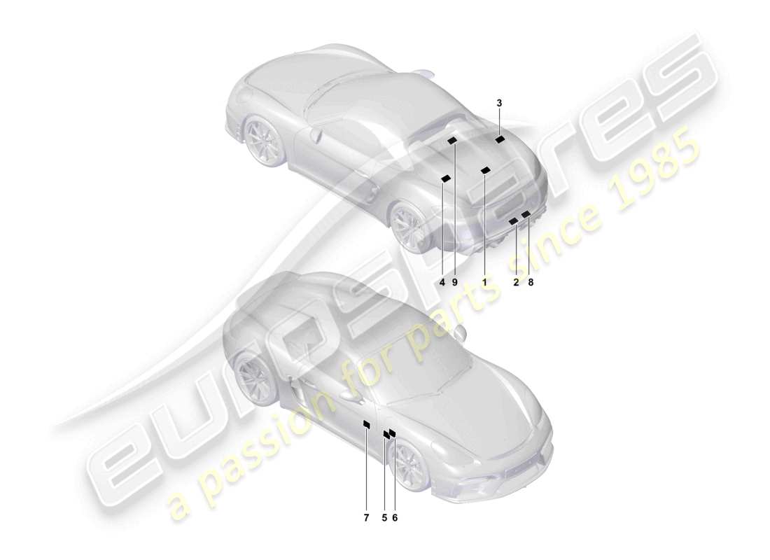 a part diagram from the porsche boxster parts catalogue