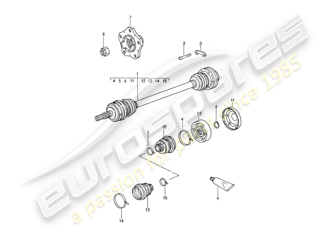a part diagram from the porsche boxster parts catalogue