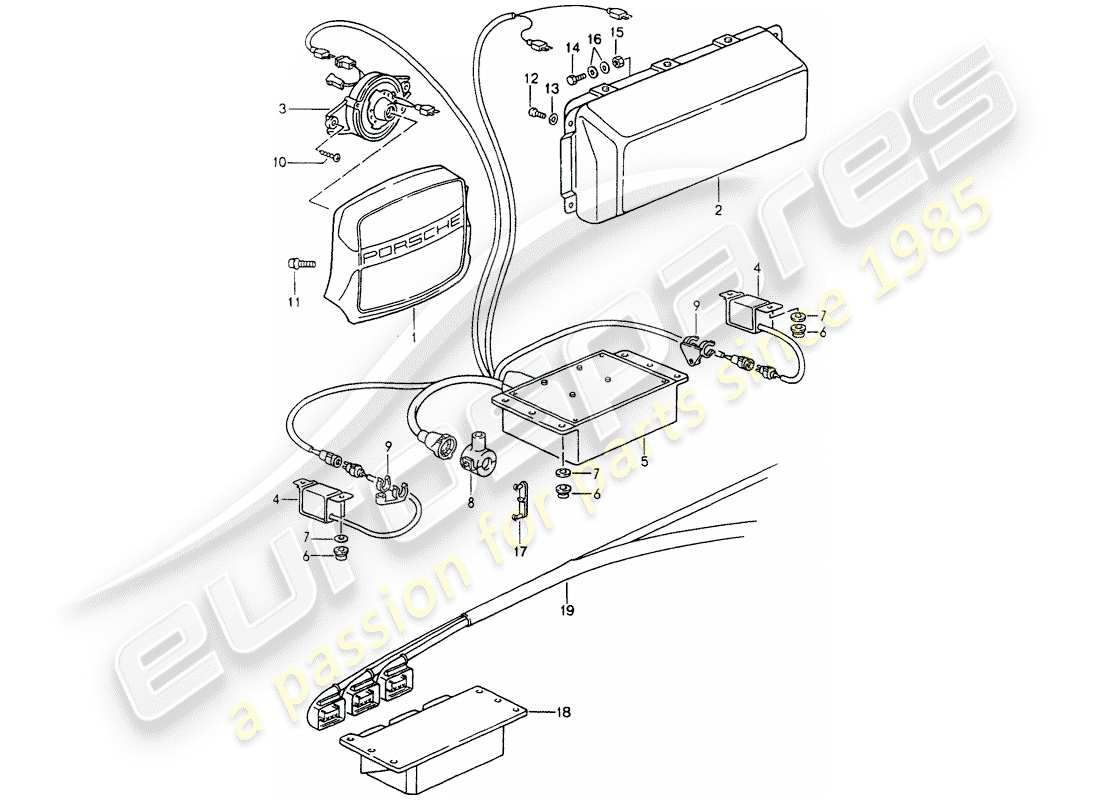a part diagram from the porsche 1994 (964) parts catalogue