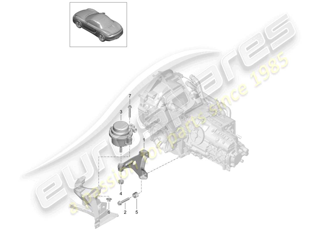 a part diagram from the porsche 2013 (981 boxster) parts catalogue
