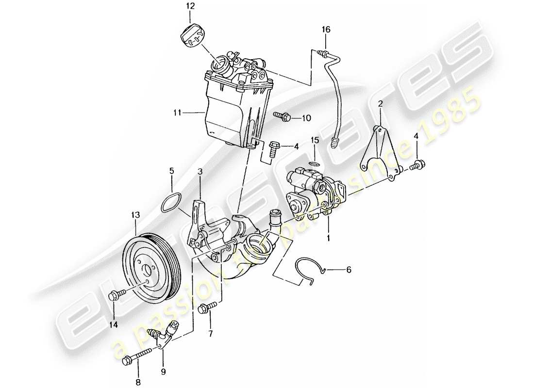 a part diagram from the porsche 2005 (996 turbo / gt2) parts catalogue