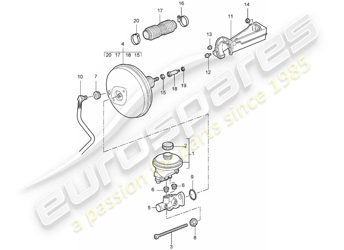 a part diagram from the porsche 2008 (997-1) parts catalogue